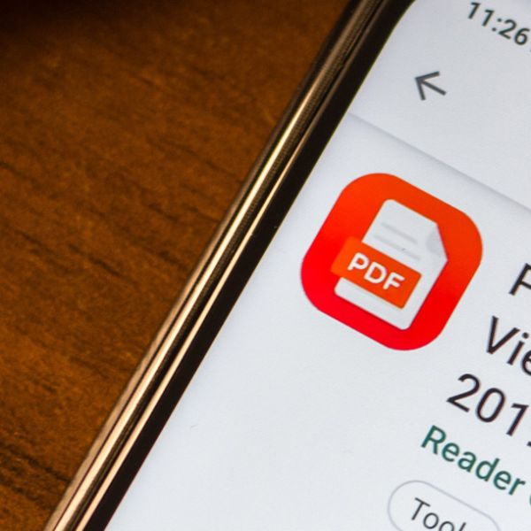 PDF icon on phone